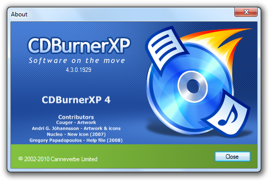 لحرق الاسطوانات CDBurnerXP 4.3.7.2356